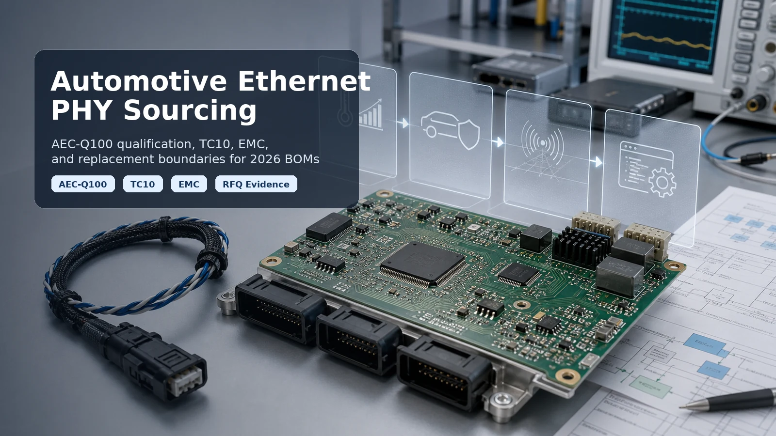 Automotive Ethernet PHY Sourcing in 2026: AEC-Q100 Qualification, Supply Risk, and Replacement Boundaries